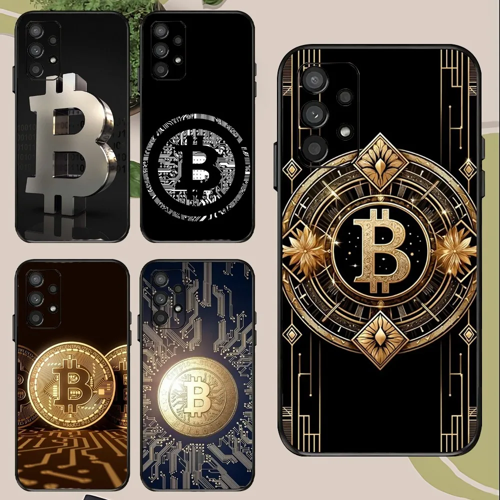 

Bitcoin Phone Case For Samsung Galaxy A52 A12 A51 S21 Edge S22ULTRA S23 S24 Plus Ultra Black Cover