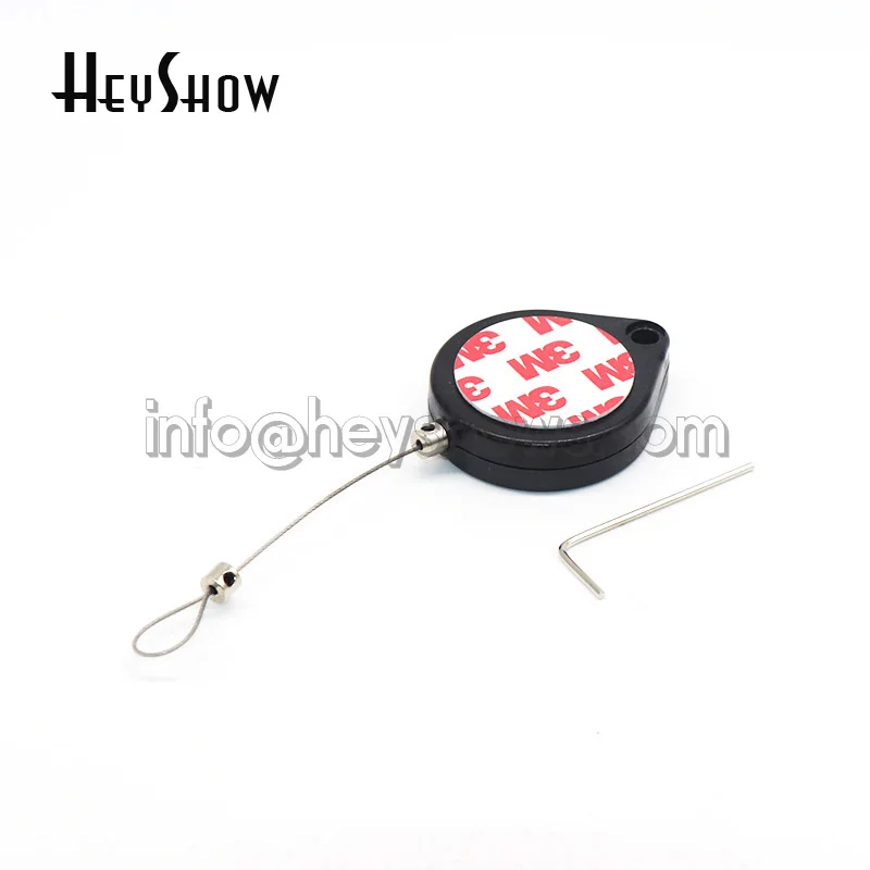 

50 шт., эластичная защитная проволочная коробка для ювелирных изделий, противоугонный стальной трос, выдвижная цепочка, дисплей с катушкой с автоматическим намотуванням