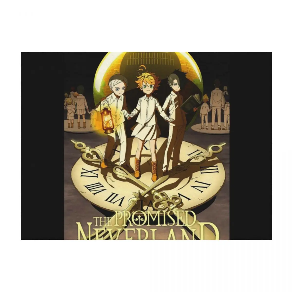 

The Promised Neverland Trio Throw Blanket Heavy Decorative Beds Polar Baby Blankets