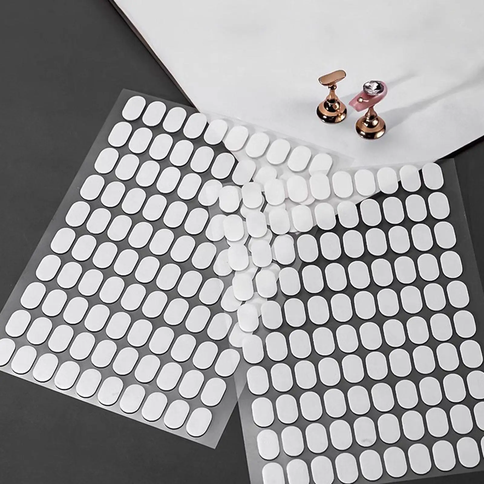 200/500/1000 Pieces Nail Art Adhesive Pads, Transparent No-Trace Crystal Glue Stickers, Nail Tool Supplies, Nail Accessories