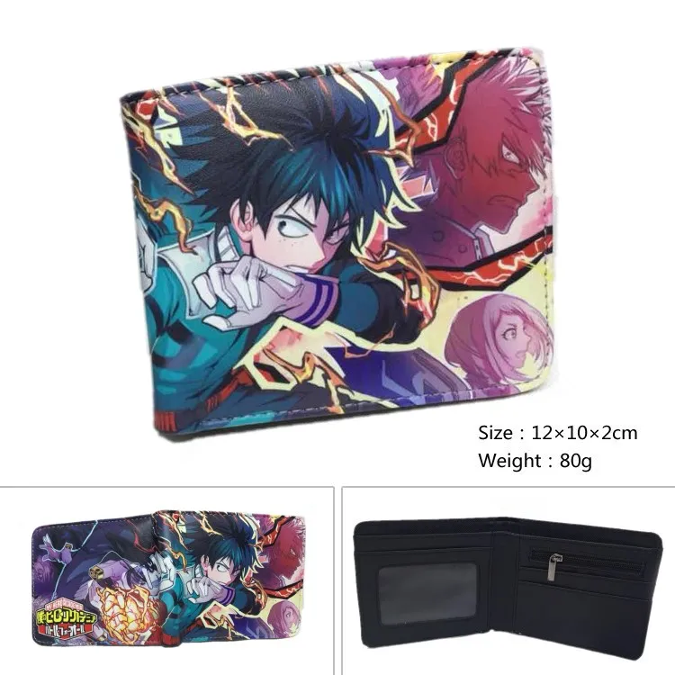 My foreAcademia Anime Cosplay Wallet, Cartoon Holder, Zipper Card, Coin Pocket, Hectare Wallet, Men and Women