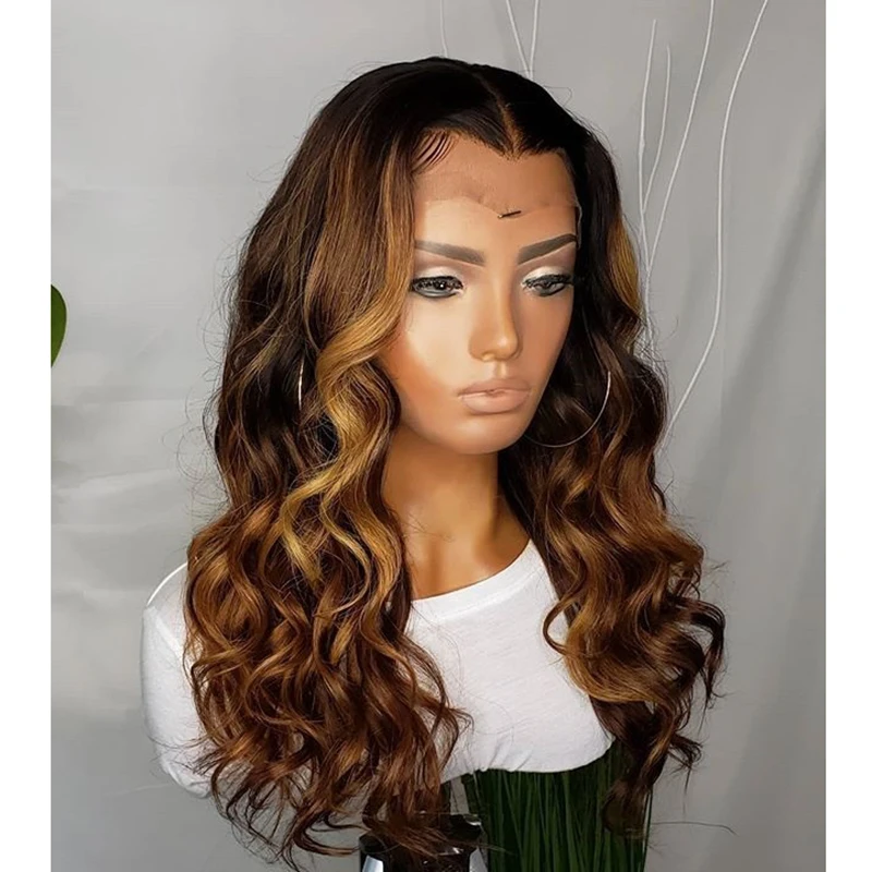 

26inch Highlight Blonde Body Wave Soft Glueless 5x5 Silk Base Jewish Human With BabyHair HDLace European Hair Preplucked