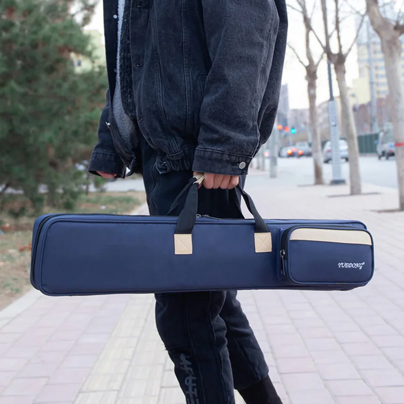 Thickened Bamboo Flute Bag Flute Musical Instrument Bag Fishing Rod Bag Oxford Fabric Short Stick Fishing Rod Cover