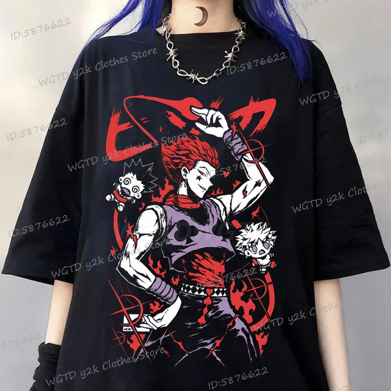 

Футболка с рисунком аниме Hunter X Hunter Hisoka Morow для мужчин и женщин, классическая уличная одежда с комиксами 2025, унисекс, хлопковая футболка с коротким рукавом и круглым вырезом
