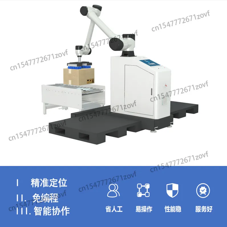 Six-Axis Collaborative Palletizing Robot, Carton Handling Assembly Line Packing Manipulator for Automatic Palletizing  Unpacking