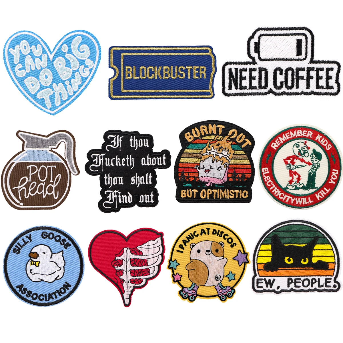 Kettle Patch Anime Embroidered Patches For Clothing DIY Iron on Patches For Clothes Cartoon Patch Stickers Accessory Gifts