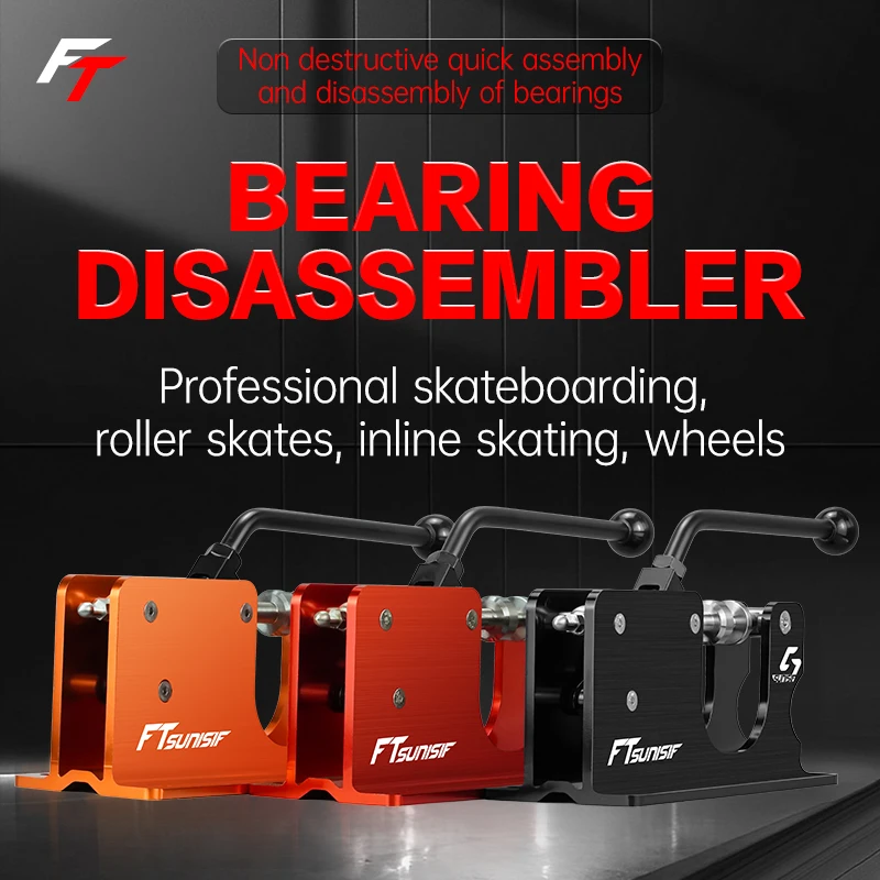 Black/ Red/ Orange-Inline Bearing Press for Speed Skates, Roller Skater, Skateboard Bearing Press, Jam Skates