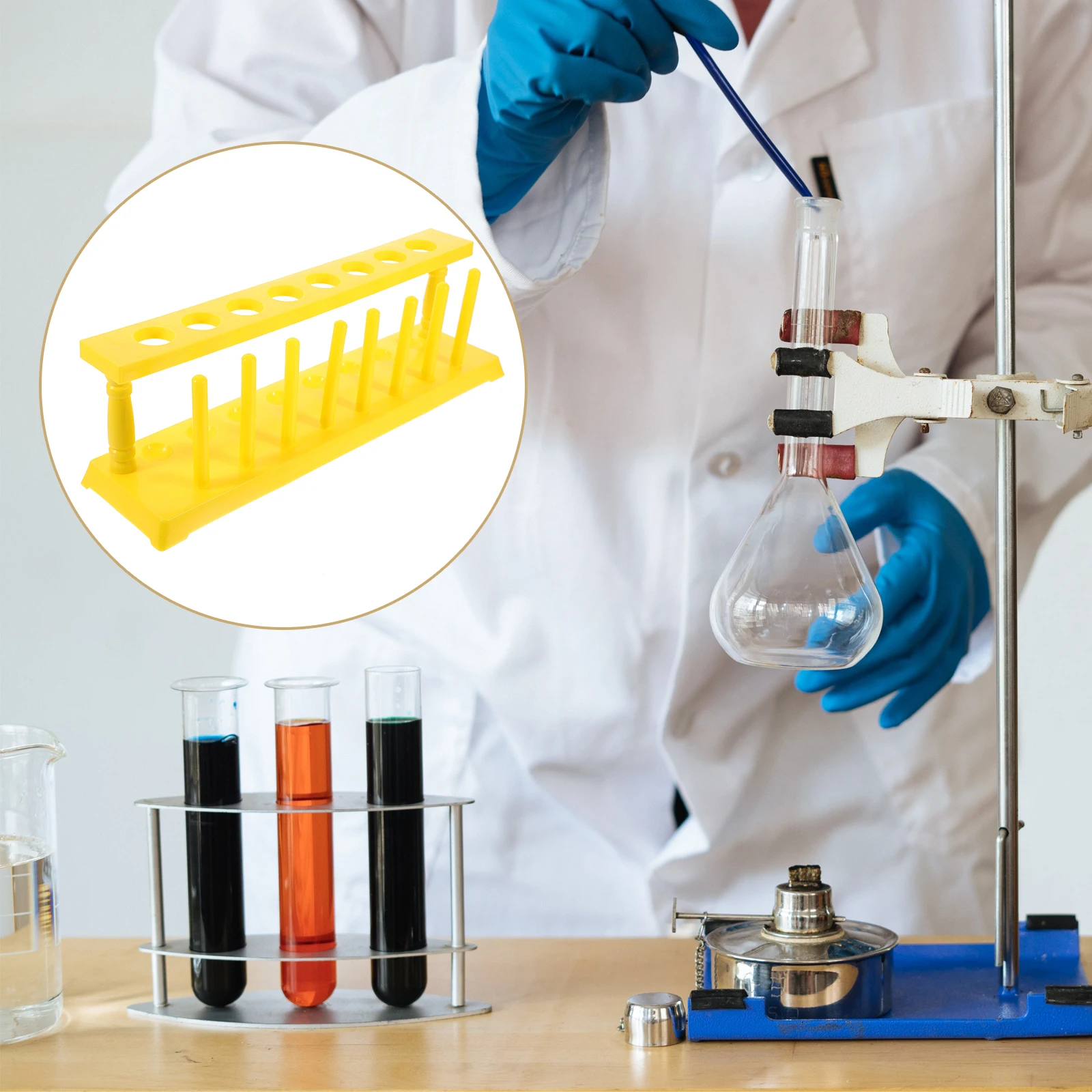 

Test Tube Rack Tubes Tray Holder Dosing Sample Racks Storage Plastic Lab Holders