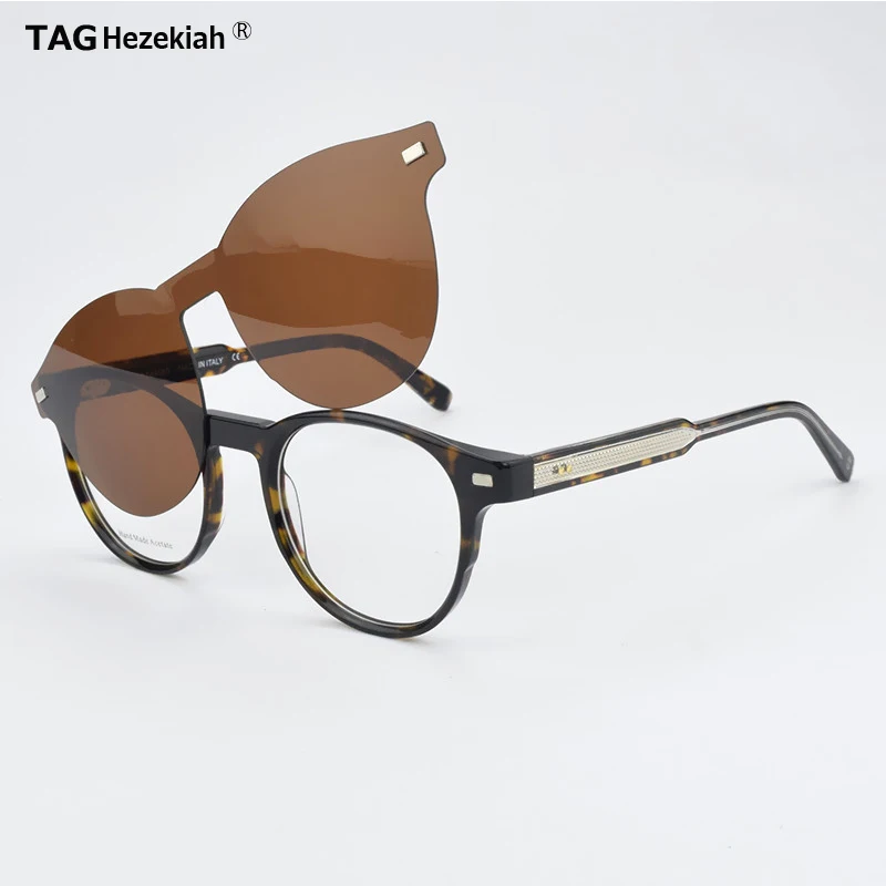 

2024 Eyeglasses Frame Men Women Clip On Polarized Sunglasses Spectacle Magnetic Optical Glasses Male UV400 Prescription Eyewear