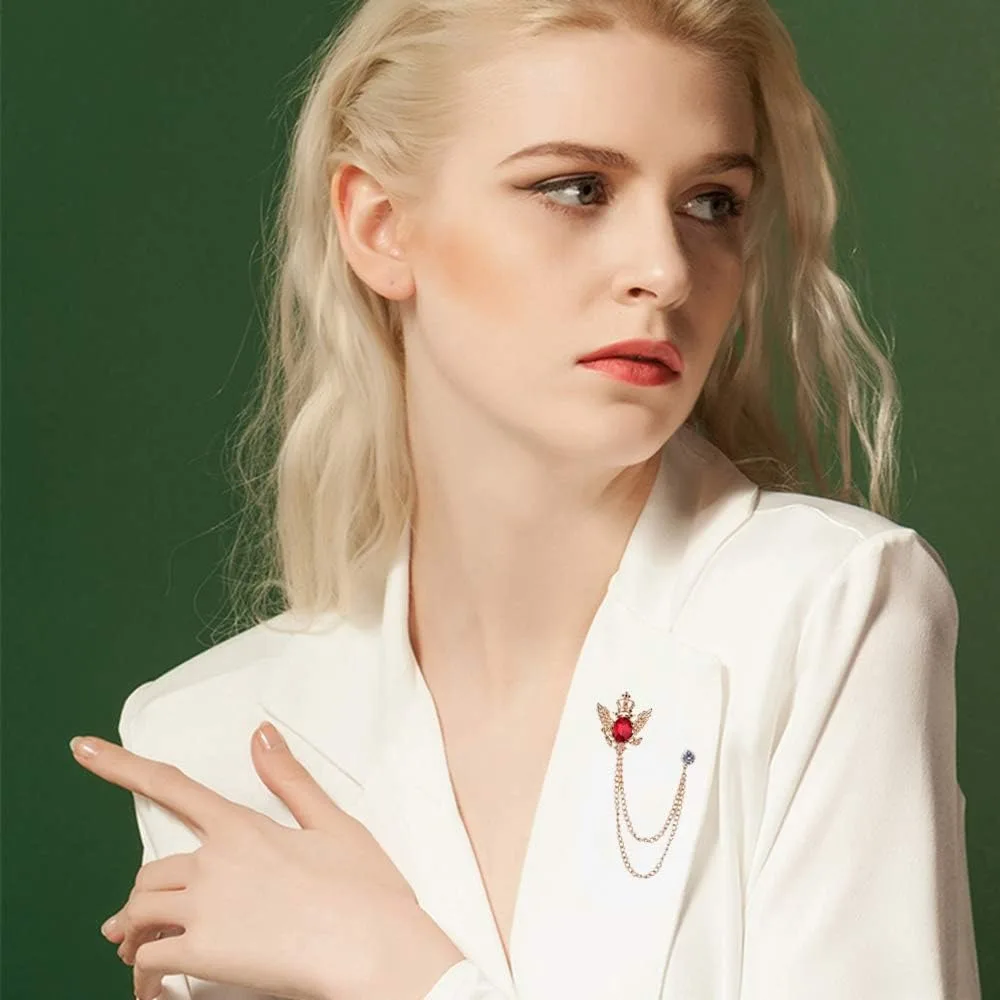 Broche de costume pour hommes et femmes, Badge avec chaînes, boucle, chaîne, col, revers, décoration de chemise, Clips métalliques, cravate de smoking, chapeau, écharpe, 1 pièce