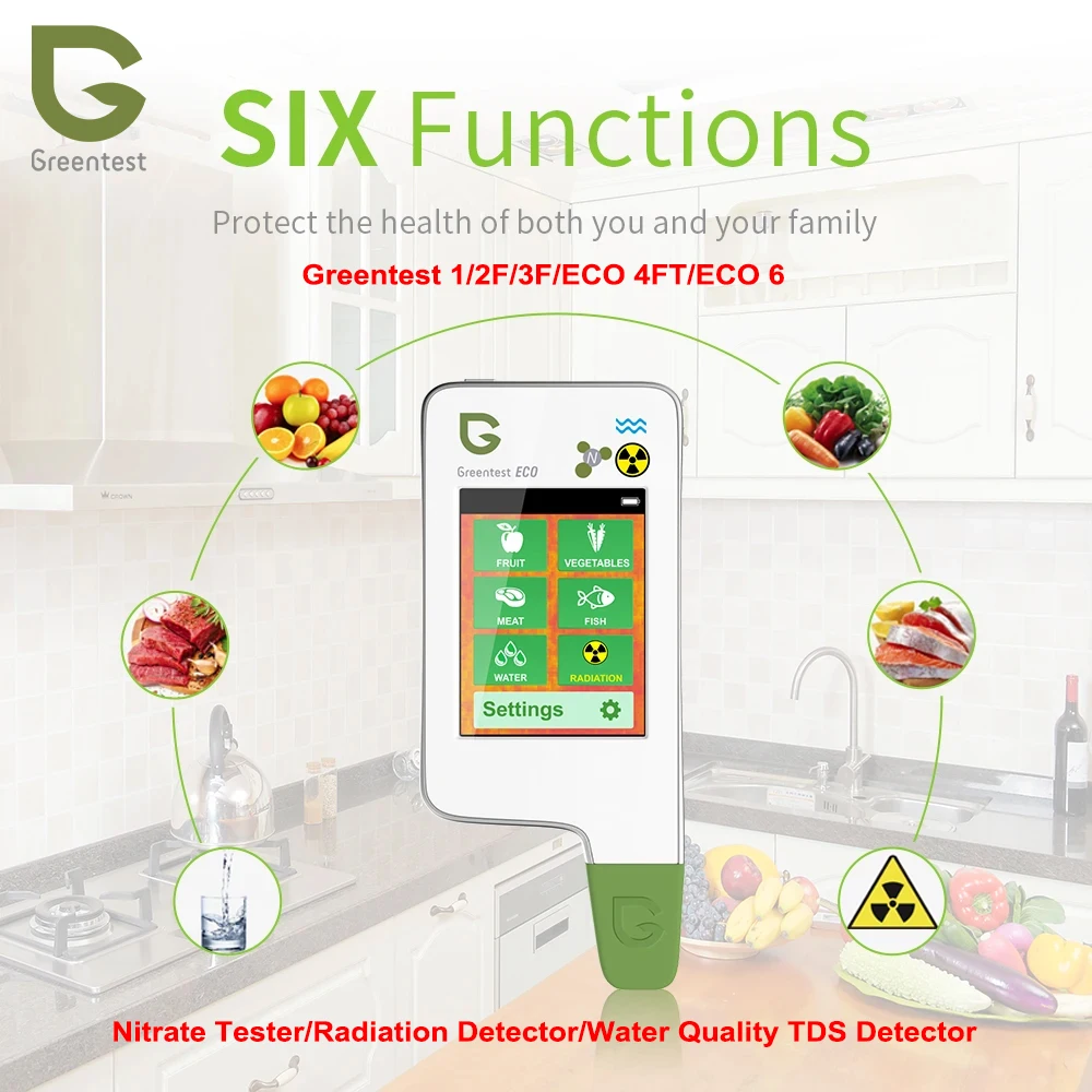 Food Safety Detector Greentest 1-6 Fruit Vegetable Meat Nitrate Tester Environment Radiation Water Quality Testing Health Care