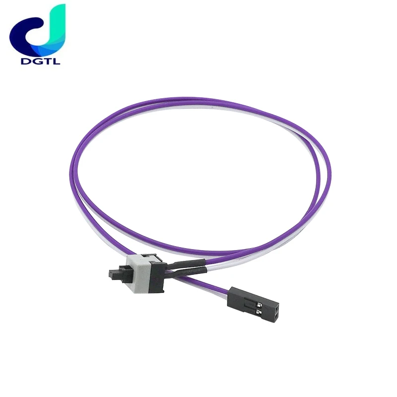 Interruptor de Cable de alimentación de la placa base del ordenador, 4 piezas, botón de encendido/apagado/reinicio, Cable de conector momentáneo de alimentación de repuesto