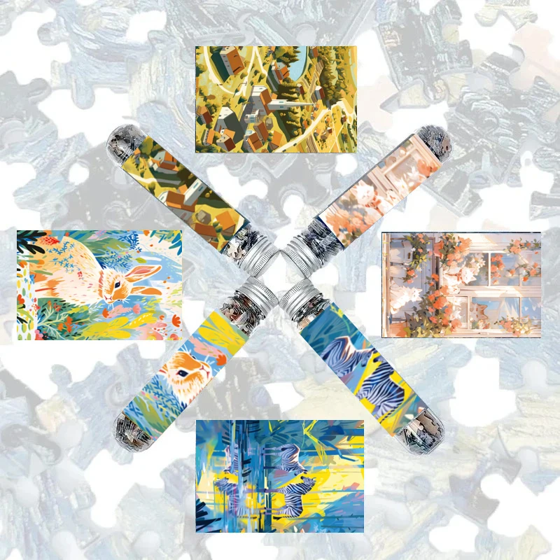 600pcs Mini Puzzles Adult Challenge 10 * 15cm Modern Healing Illustration Series