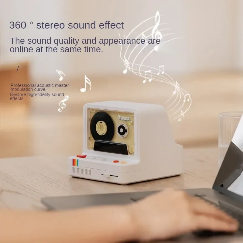 Classic Cassette Style Bluetooth Speaker Aroma Function Retro Design Multifunctional