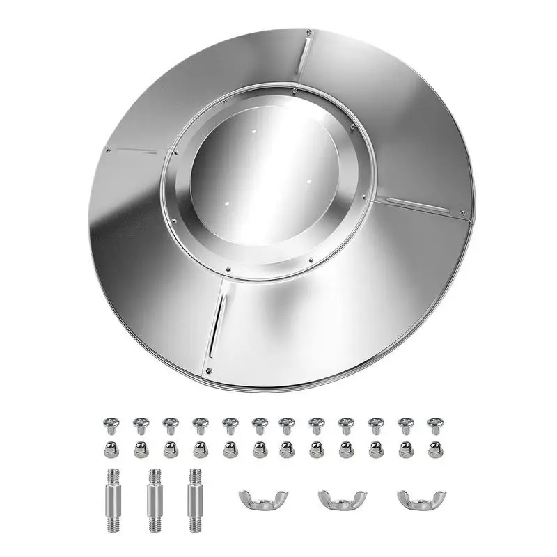 파티오 히터 반사판 실드 프로판 열 반사판 실드 상단, 야외 히터 앞유리 프로판 파티오 히터, 33 인치 