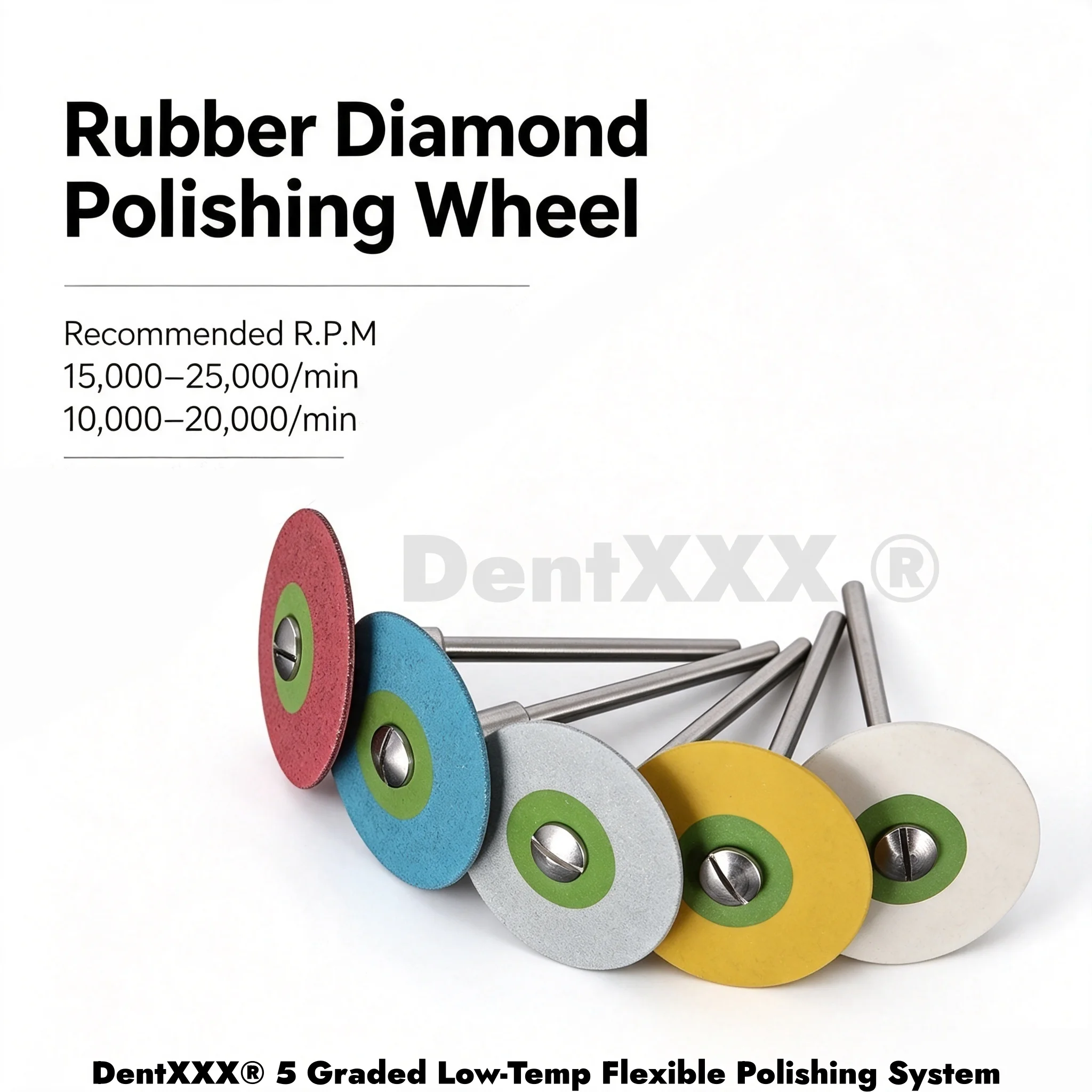 Buy 10 Get 2 Free 26mm HP Diamond Rubber Polisher Wheel Disc, for Smoothing and Finishing