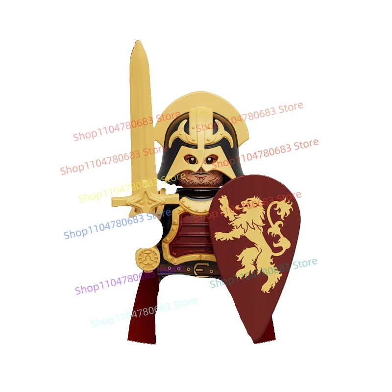 Moc blocos de construção guerreiro antigo mini figura montagem modelo exibição anime acessórios dos desenhos animados brinquedo presente do feriado colecionável