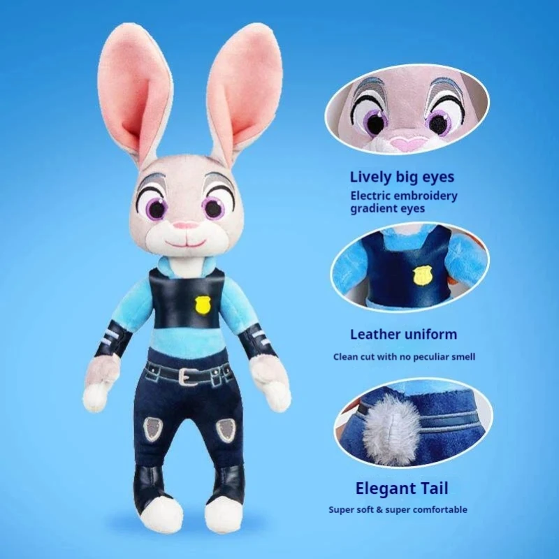 Aojieer genuine Disney zootopia doll Judy rabbit fox plush toys for girls.