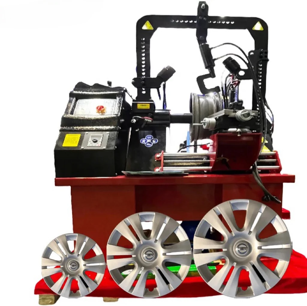 Three Cylinders Alloy Rim Straighten Machine Automatic Rim Straightening Machine with Crane Rim Repair Machine