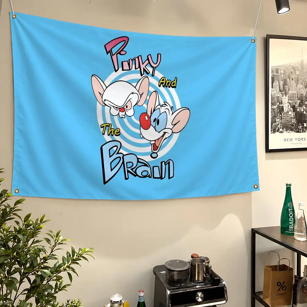 Series Pinky and the Brain ACME Narf Flags Wall Hanging Flag Banners For Birthday Parties Outdoor Bedroom Dorm Room Decor