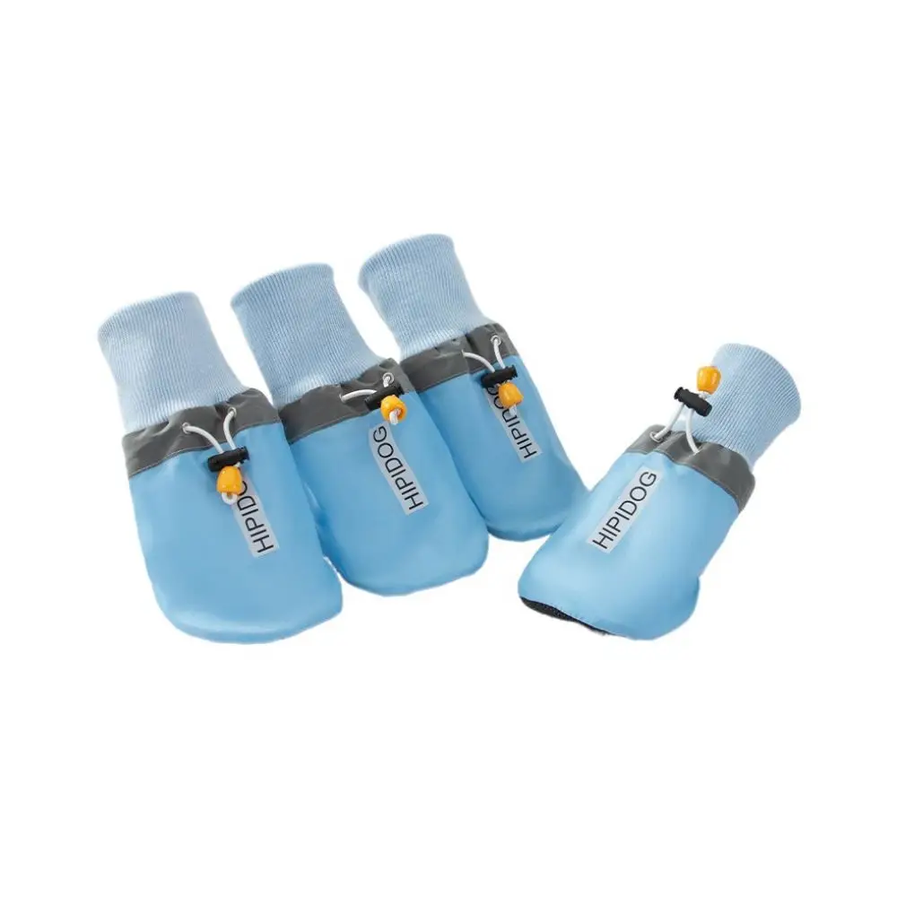 

4pcs/set Soft Large Dog Foot Cover Breathable Non-slip Dog Anti-slip Shoes Wear Resistant Adjustable Dog Shoes Socks