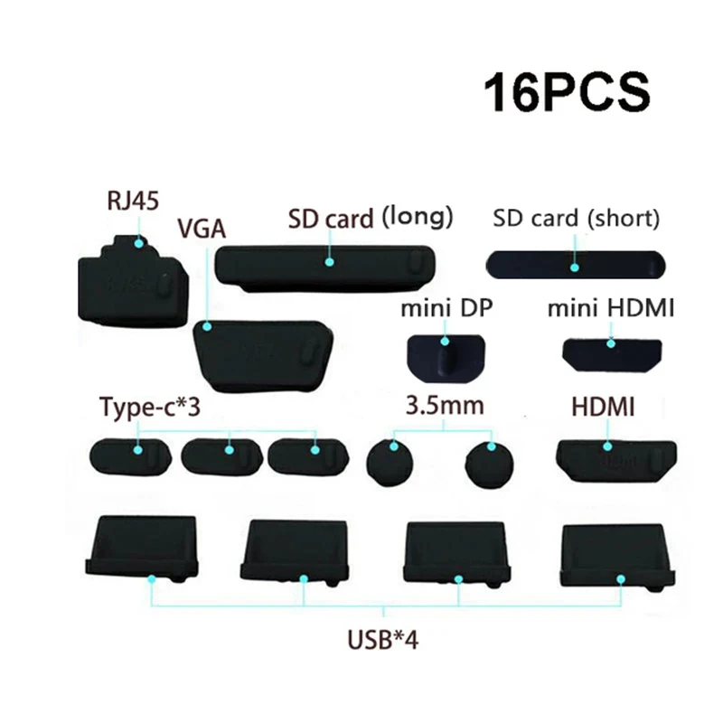 

1/2set Anti-Dust Plug Notebook Dustproof Stopper Laptop Universal USB Dust Plug Computer Interface Waterproof Cover