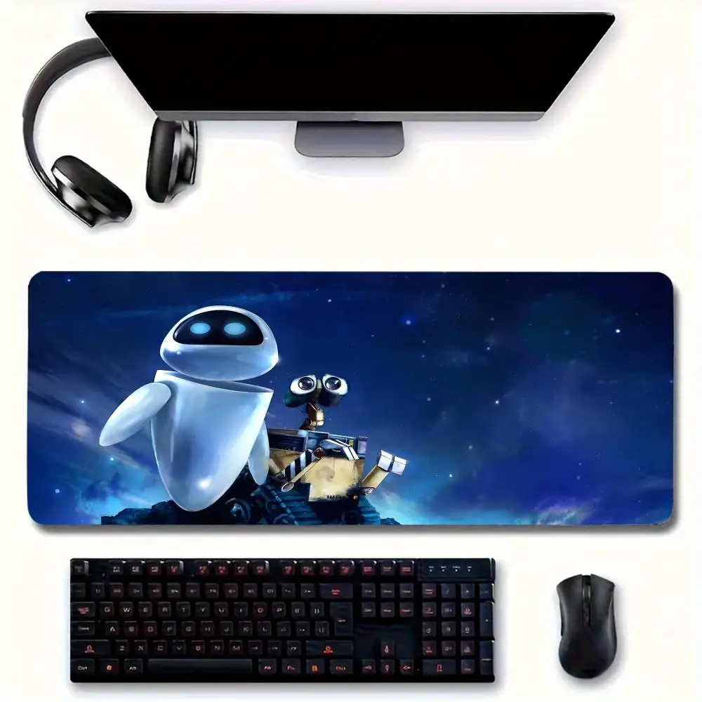 Anime W-WALL-E Mouse Pad Large mouse pad for home office Waterproof leather desk pad for gamers Computer mouse pad Keyboard pad