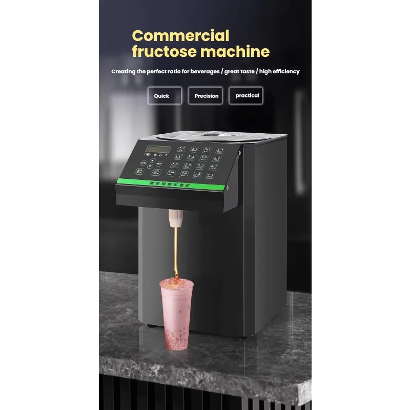 Commercial Automatic Sugar Syrup Dispenser 16 Button Intelligent Fructose Machine For Bubble Tea Coffee Shop Stainless Steel view 6