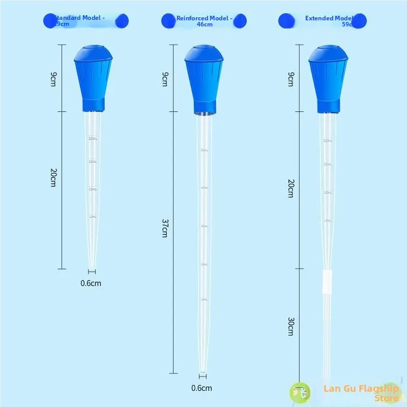 

Большой длинный ручной шланг для переливания воды с резиновой насадкой SC, для аквариумов и резервуаров
