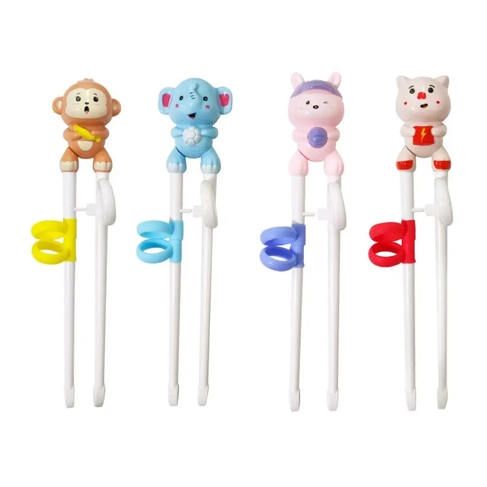 1 Pair Cartoon Kids Tableware Baby Beginner Chopstick Training Chopsticks Eating Helper Learning Chopsticks