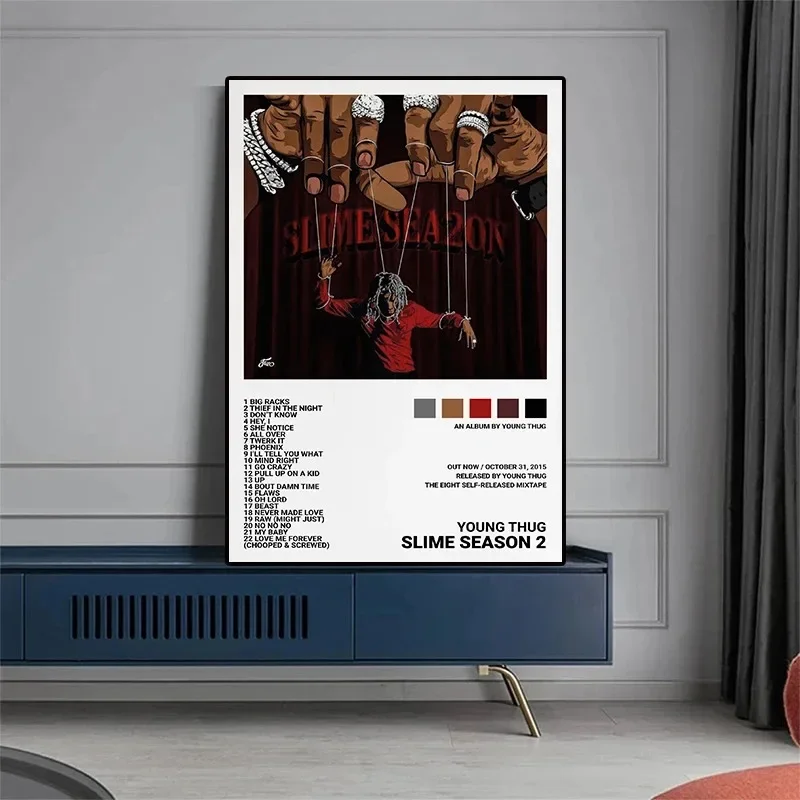 الهيب هوب مغني الراب الشباب البلطجة متعة جدا ألبوم الموسيقى غطاء الجمالية قماش اللوحة ملصق جدار صورة فنية غرفة الديكور #2