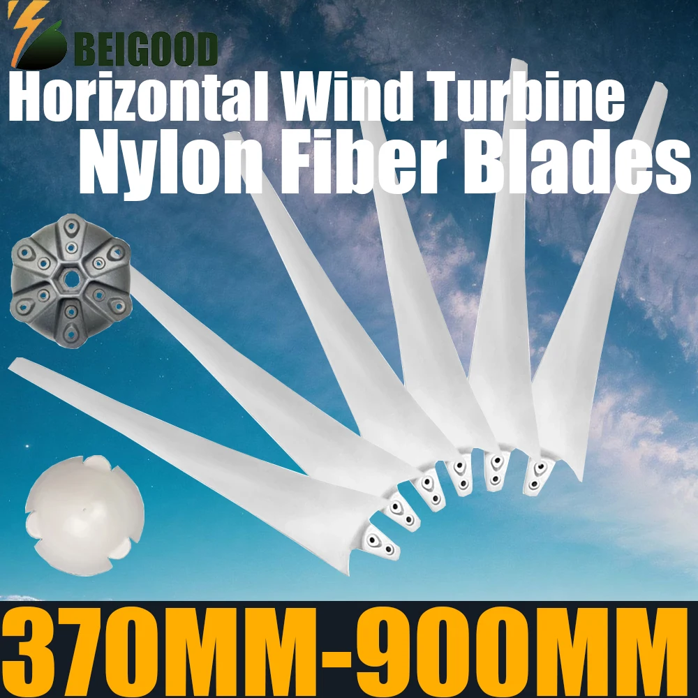 

Wind Turbine Blades with 70CM 80CM 90CM 100CM Length + Front Cover + Flange, Used for FN Serial 1000W-5000W Wind Power Generator