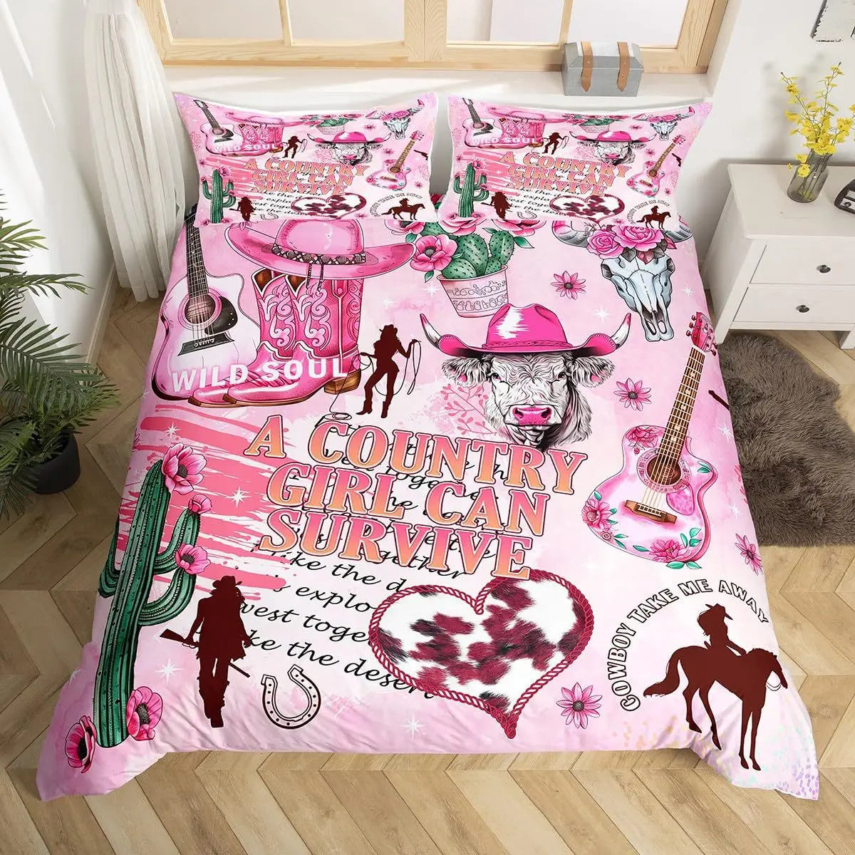 2/3pcs bedding set Digital Print Comfortable Duvet Cover for Home Bedroom Decoration, 1 Duvet Cover and 2pillowcase with Zippers