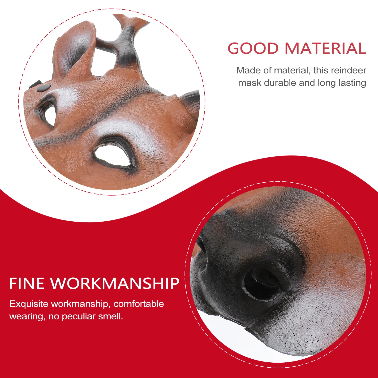 Masker Kostuum Prop Full Face Halloween Rendieren Maskerade Party Kerst Cosplay Kind