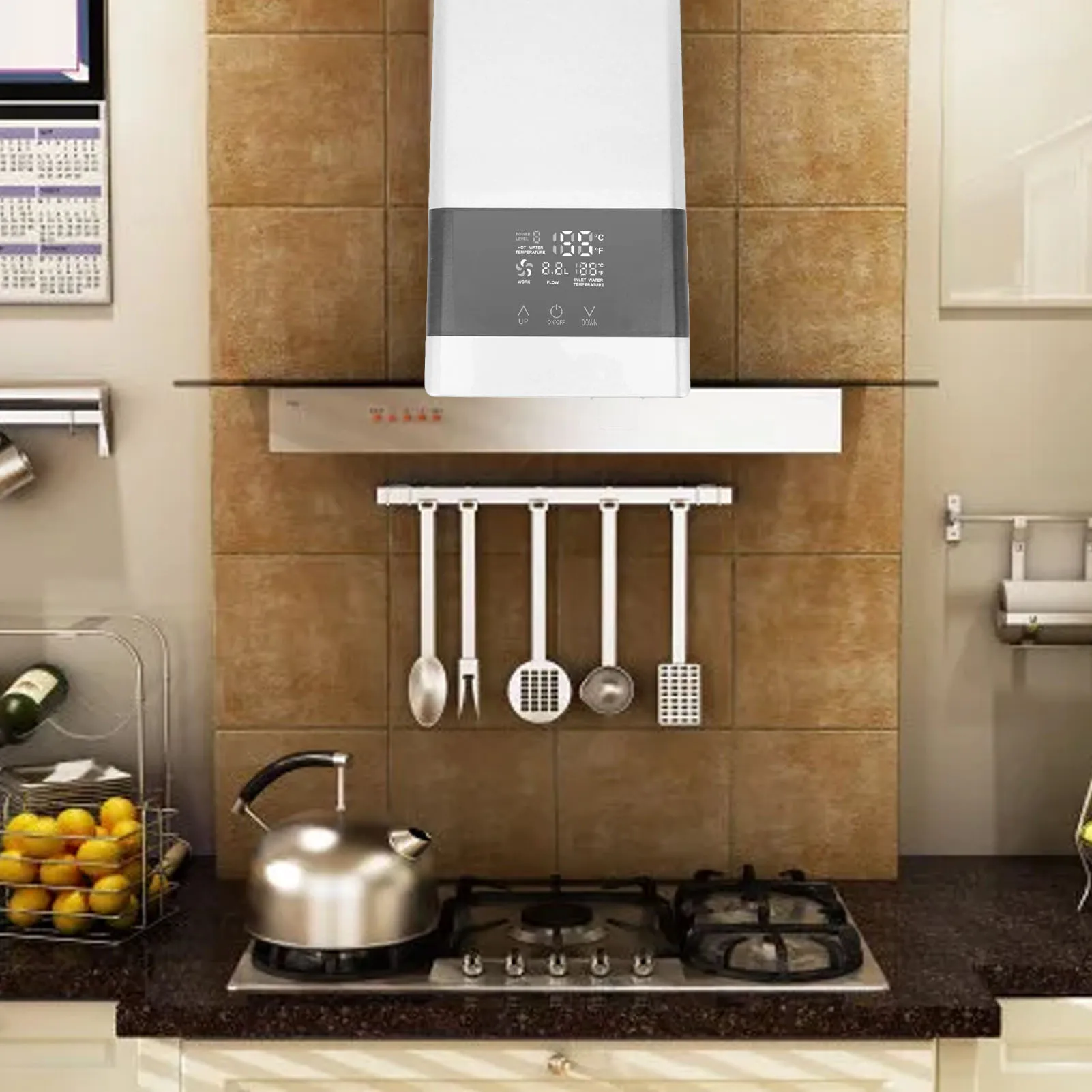 インスタントホット 6000 ワット電気タンクレス給湯器タッチディスプレイ自動一定温度簡単マウント