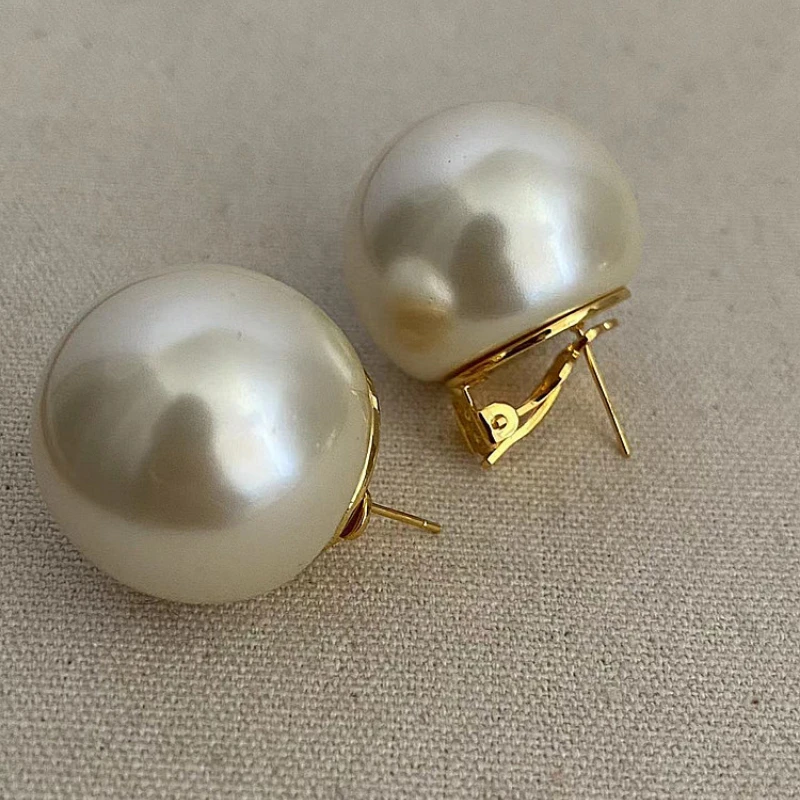 Modern Jewelry Elegant Design Big Simulated Pearl Earrings For Girl Women Gifts Exaggerative Ear Accessories Dropshipping - Image 4