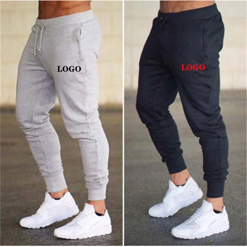 Kustom Logo pria celana olahraga Jogger olahraga kebugaran pria Tracksuit berlari tenis Gym celana Gym celana besar