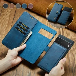 Pixel 6 Pro 9A 8A 7A 6A 5G Flip Case For Google Pixel 9 Pro XL 2In1 Detachable Magnet Leather Wallet Cover Pixel 8 7 10 Pro Etui