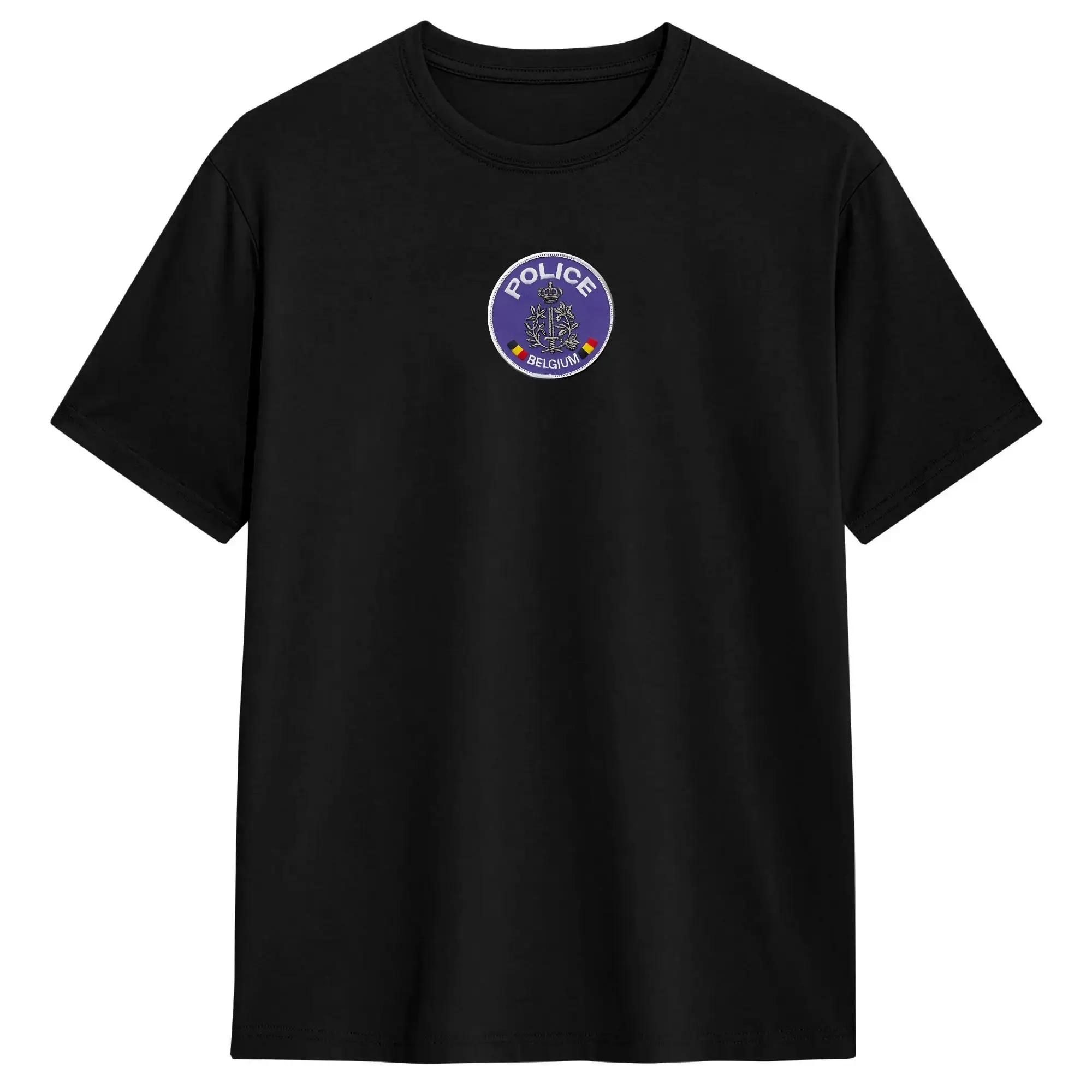 Belgium Police T Shirt Men's  100% Cotton Crazy T-Shirts O Neck  Tees Short Sleeve Clothing Birthday Gift