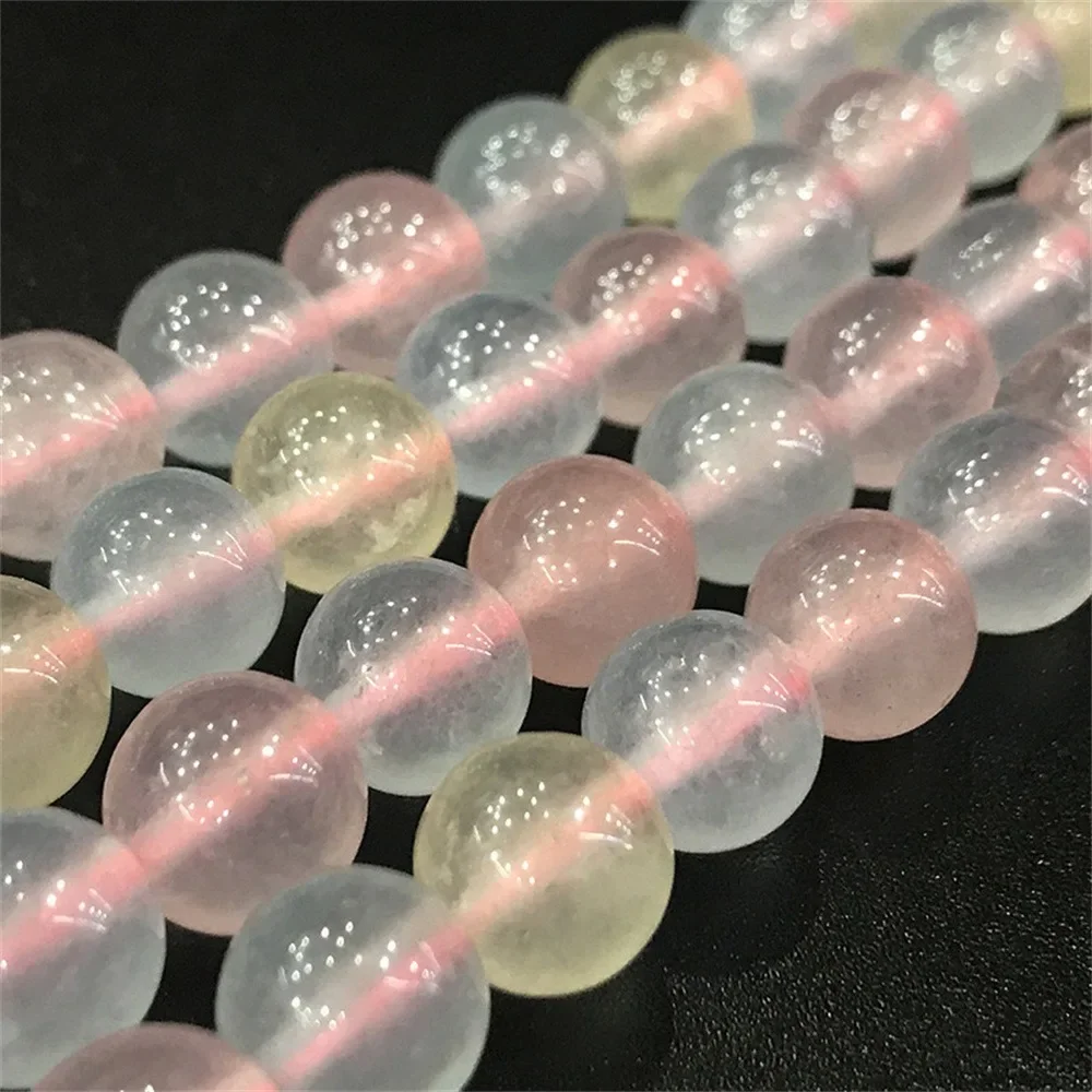 

Natural Stone Multicolor Morganite Morgan Jades Round Beads for Jewelry Making DIY Bracelet Necklace 4-10mm Beading Accessories