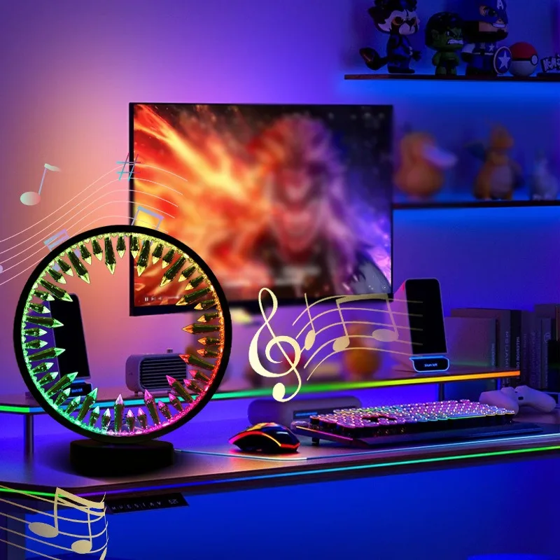 RGB Pickup Ambient Light Computer Desktop Emitting Diode Decorative  Bedroom Bedside Colorful Ambient Night