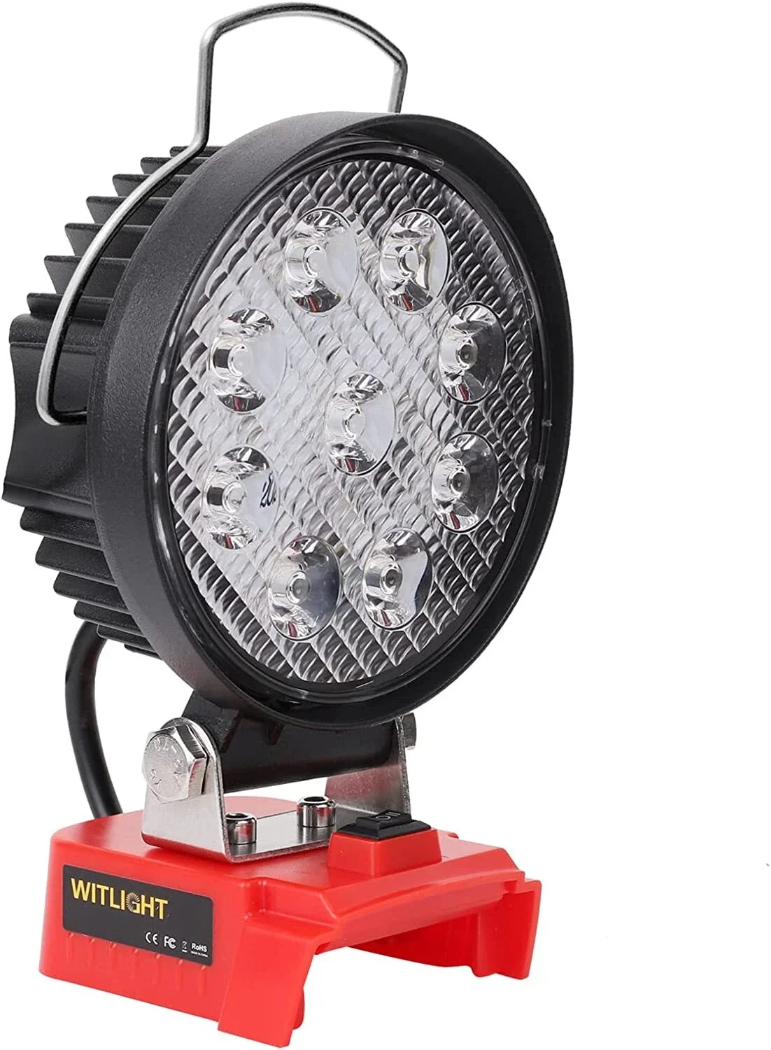 

Cordless LED Light for Milwaukee 18V Battery Powered Light, 27W Red