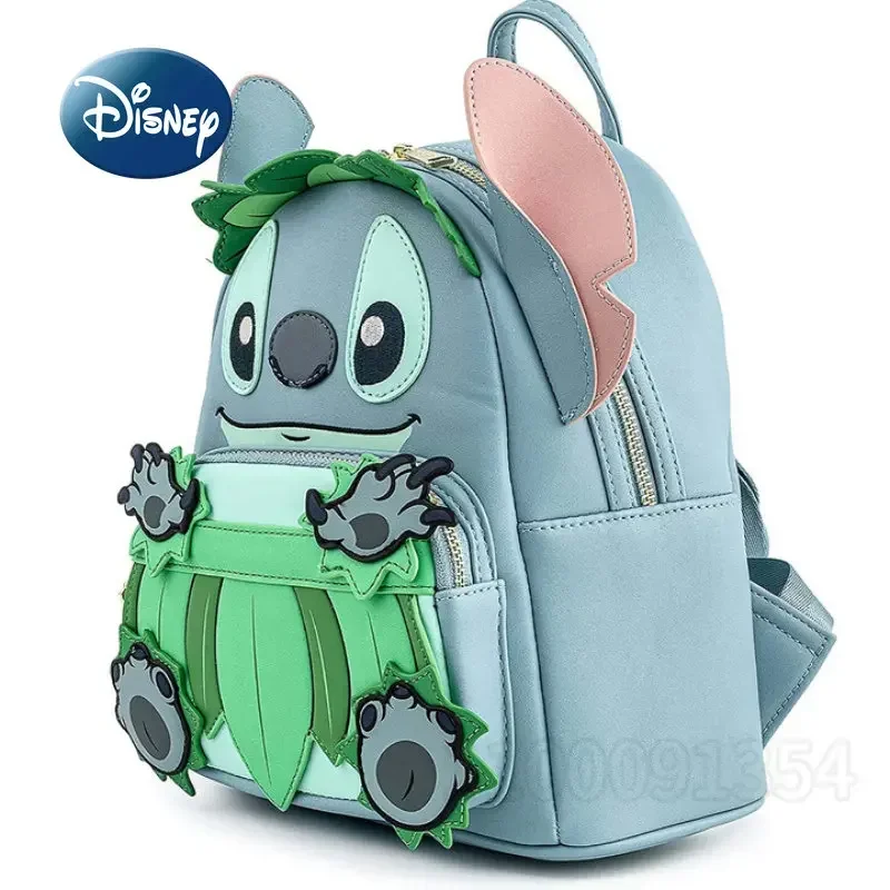 Disney Stitch-Mini mochila de marca de lujo para mujer, Cartera de dibujos animados, mochila escolar Original para niños, 2 piezas