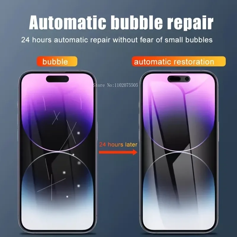 4 sztuki miękkiej w dotyku hydrożelowej folii ochronnej na ekran telefonu do iPhone'a 16 15 14 Pro Max 11 12 13 Pro Mini 6 7 8Plus XR XS Max