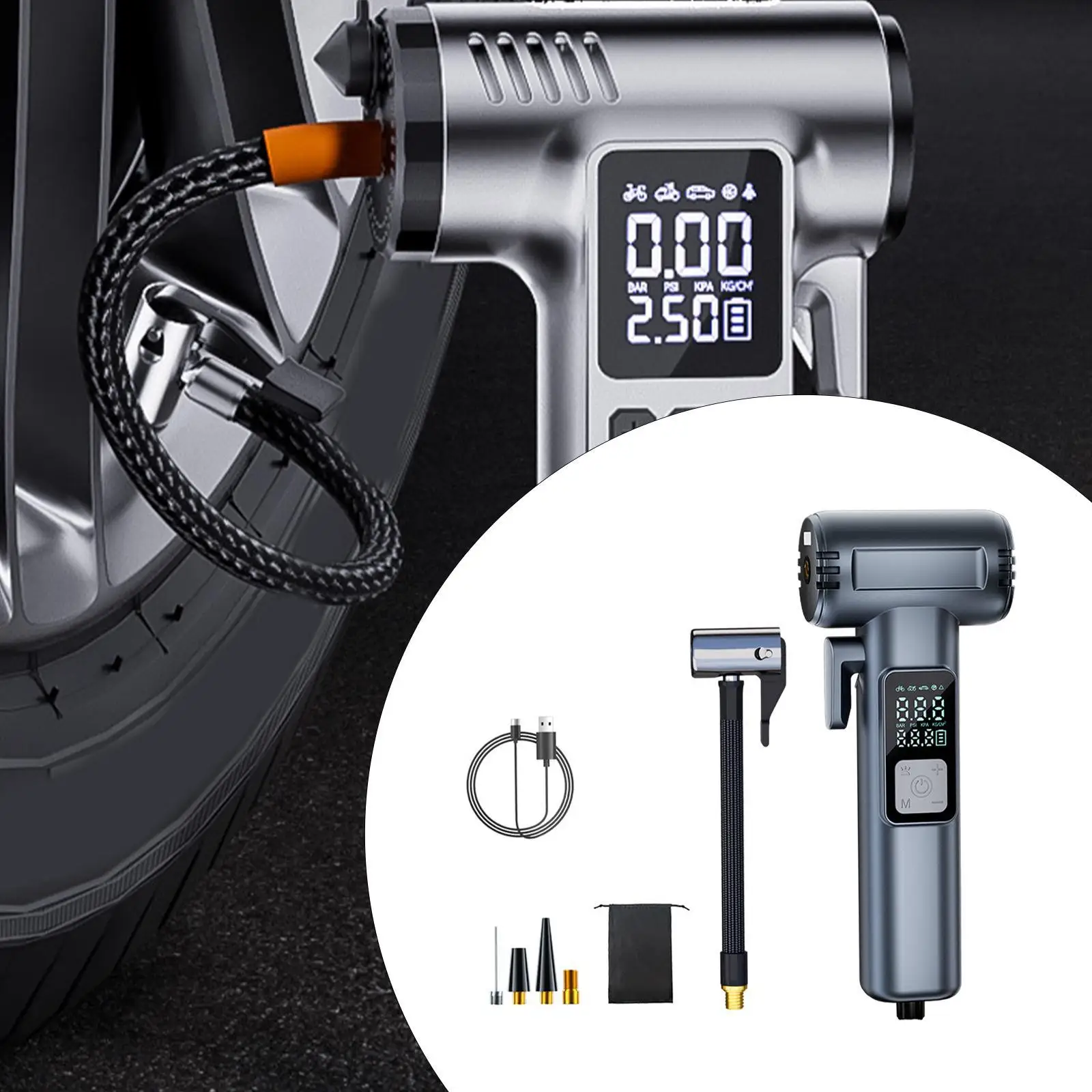 ضاغط الهواء 0.2-10.3bai/3-150PSI مضخة أوتوماتيكية لمحرك الدراجة الكروية