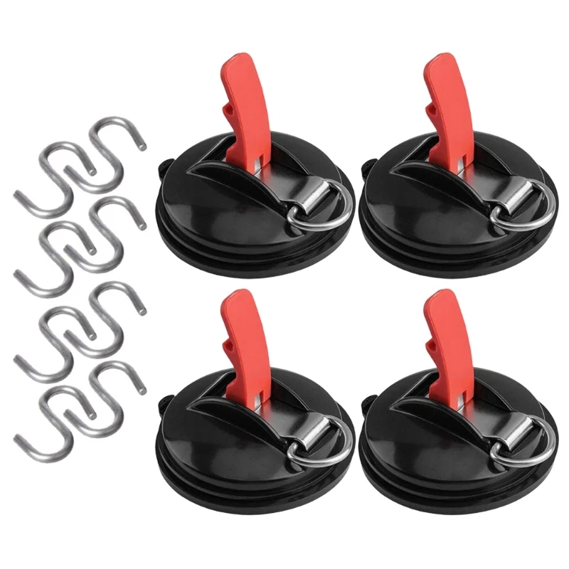 Outdoor Adventure Suction Cup Hooks Hangers Fit for Securing Equipment Camping Gear Fixation Outdoor Enthusiast Home Use T3EF