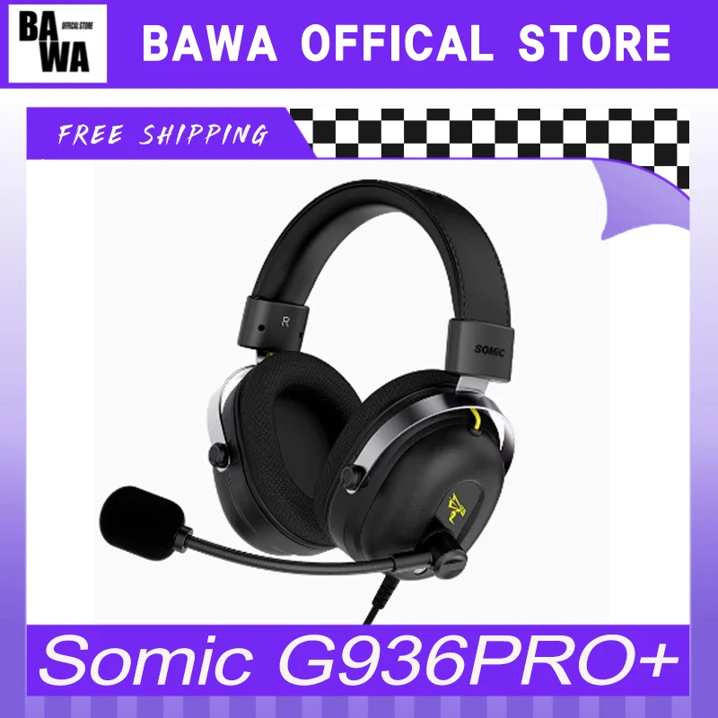 

Somic G936PRO+ Headphone with Mic USB 7.1 Channel Customize Gaming E-Sport Headset 3D Surround Sound For Gamer