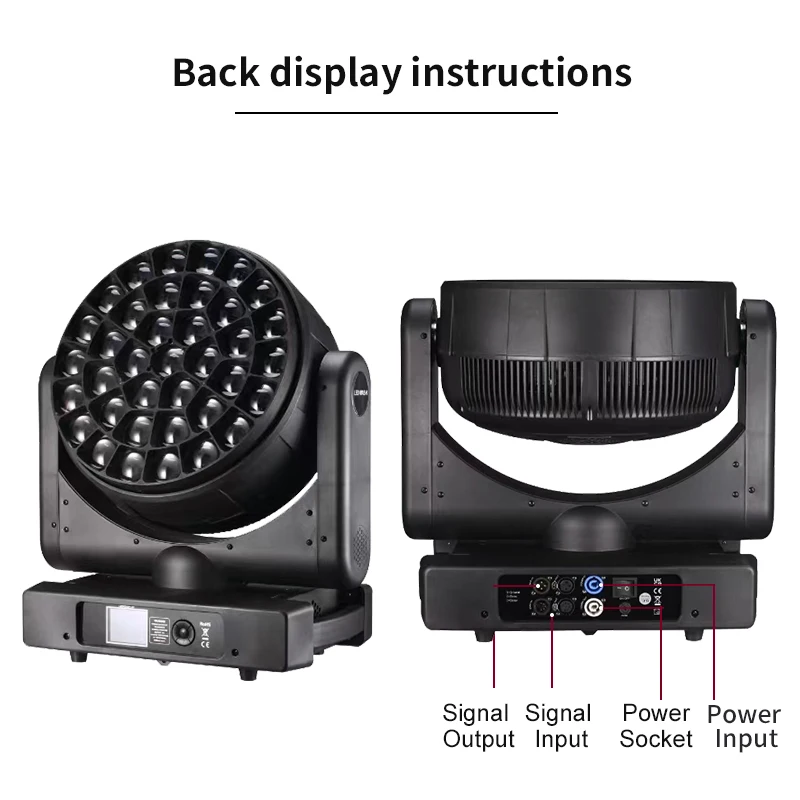 Imagem -02 - Bee Eye Zoom Moving Head Light Led Wash 37x40w Beam Fit para Desempenho de Discoteca Iluminação de Palco Show dj