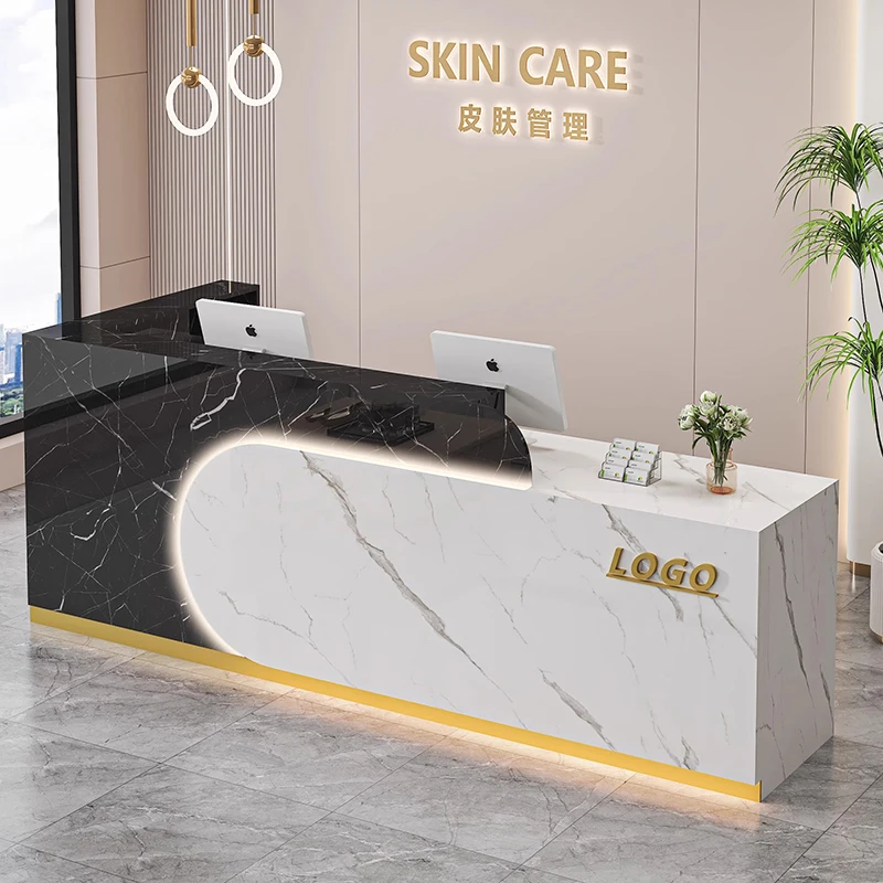 

Beauty Simple Reception Desk Trendy Luxury European Storage Reception Desks Simple Design Tresen Rezeption Office Furniture