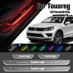 For Volkswagen VW Touareg 7L 7P CR 2003-2023 Car Door Sill Light Customized Logo LED Welcome Threshold Pedal Lamp Accessories